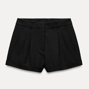 Zara Black Trouser Shorts